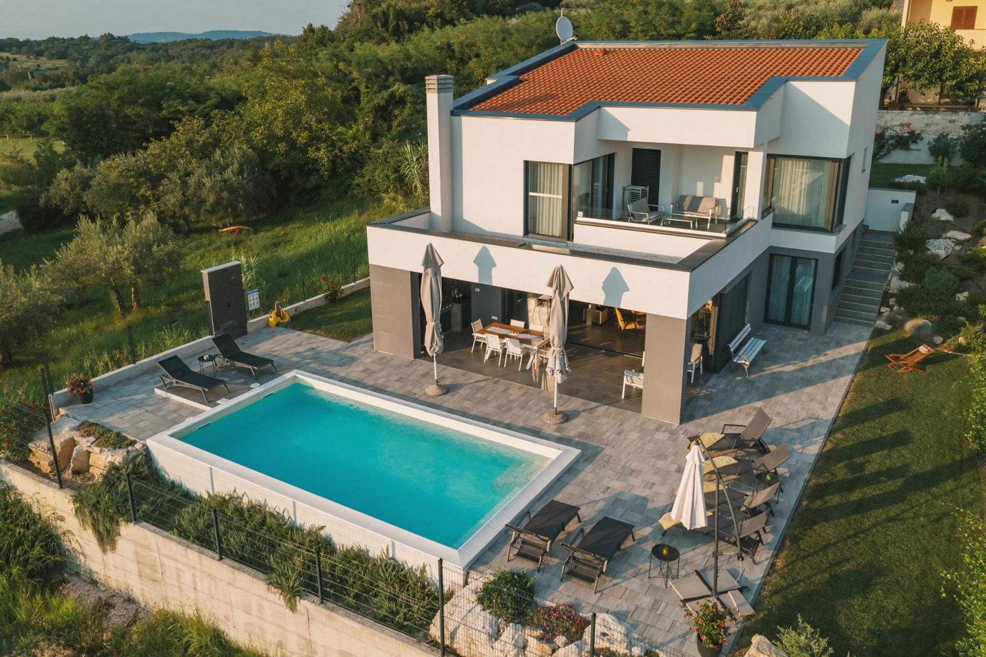 Villa Boiky - Private Pool And Amazing Sea View, Istria Materada Exteriör bild